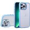 Custodia iPhone 13 Pro Max Blu Sierra Antiurto Acrilico+TPU con Supporto Lente U