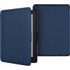 Zcooooool custodia Kindle Paperwhite, antiscivolo, rigido, pelle, blu, protezione, leggera