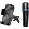 Corpo PC Microfono Karaoke Auto con Supporto Telefono per sicuro per Uso Veicolo