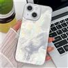 Custodia TPU glitterata bianca + pellicola lente per iPhone 15