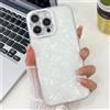 Custodia TPU Glitterata Bianca + Pellicola Lenti per iPhone 13 Pro
