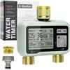 Johgee Centralina di irrigazione a 2 uscite, con ingresso e uscita in ottone, or