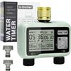 Johgee Irrigazione computer 2 uscite con ingresso in 2 Vie,Ottone Verde Chiaro