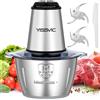 Tritatutto Da Cucina Elettrico 2L, 500W, 2 Velocità, 2×4 Lame, Ciotola in Acciai