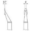 Luce bianca (Hakko) Giappone NUOVO Hakko Saldering Tip 2L Type T81004 per riscaldatore FM2022 int...