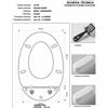 ACB/COLBAM Copriwater Ideal Standard SOVAS NERO Cerniera Cromo-Sedile-Asse Wc