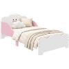 AIYAPLAY Letto Montessori per Bambini 3-6 Anni con Bordi Rialzati, Rosa
