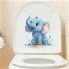 Adesivo bagno elefante cartone animato per piastrelle metallo plastica 30x