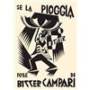 pirelli Manifesto Poster Depero Se la Pioggia Fosse di Bitter Campari Manifesto bevande