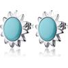 S'Agapõ Orecchini Donna Sole Sagapo Acciaio Al Lobo Azzurro Regalo Lei SGW21