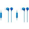 Sony Mdr-Ex15Ap - Cuffie In-Ear con Microfono, Auricolari in Silicone, Blu (Conf
