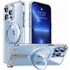 Supporto Polso MagSafe + Custodia Trasparente iPhone 13 Pro Max Blu Sierra