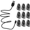 10 Pcs Cavo Di Ricarica Per Smartwatch Dati Usb Magnetica Magnetico