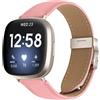 Cinturino in pelle con fibbia posteriore tartarugata Starlight per Fitbit Versa