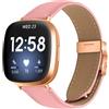 Cinturino per Fitbit Versa 3/4 in pelle con fibbia posteriore tartarugata in oro