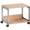 Durable Carrello portastampante - argento metallizzato/faggio - 60x43,2x47,7 cm