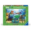 Ravensburger - Puzzle 1000 Pezzi Minecraft Mosaic | Puzzle Minecraft Adulti E Ba