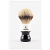 Epsilon Pennello da Barba con Punta in Argento Bianco e Nero 55/26 mm, Standard, Único