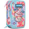 Mitama Astuccio Super Triplo YummyStars con SpinnyPen, Accessori Scuola Elementare, 50 pezzi, Portapenne con colori, 3 Scomparti, Bambini e bambine, multicolore