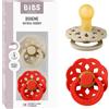 BIBS Boheme Ciuccio, 0-6 mesi, confezione da 2, Vanilla/Candy Apple | Tettarella
