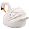Decorazione con scultura di cigno: statua in ceramica raffigurante un cigno,