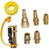 RV Propane Kit Valvola Adattatore Raccordi 7xRV Propano Quick Connect 3/8" Flare X 1/4"