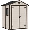 Keter Casetta da Giardino Manor 6x5 Effetto Legno Beige 185x152x226H Cm