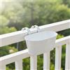 Fioriera da Ringhiera Ovale Vaso Sospeso in Metallo in Metallo per Balcone
