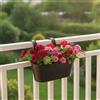 Fioriera da Ringhiera Ovale Vaso Sospeso in Metallo in Metallo per Balcone
