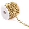ALEXCRAFT Catene di ottone oro 5 metri di collegamento Catene d'oro di gioielli fai da te