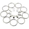 Fippy 20PCS 38MM Stainl ess Steel Silver Curtain Clip Rings, Curtain Hook