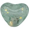 Generico CUORE in vetro crack CELESTE con luce led 8.5x5x6.5 cm BOMBONIERA 1GNK