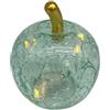 Generico MELA in vetro crack CELESTE con luce led 7x9 cm BOMBONIERA 1GNK