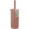 STEFANPLAST Portascopino WC in Plastica Domus Mocha Mousse 11,5 x 11,5 x 40 cm