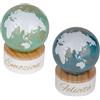 Generico 1 PZ ECLISSI Globo Mondo su base con luce led 7x10 cm BOMBONIERA 1GX8