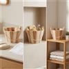 Secchio in legno multifunzionale per riporre accessori da bagno e bagno