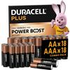 DURACELL Batterie Plus AA & AAA (Confezione combinata da 36) - Con POWER BOOST A