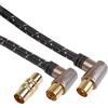 Hama Cavo Antenna 1,5M 110Db Coassiale Cavo Koax 8K 4K HD TV LED LCD OLED