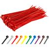 Gocableties - Fascette Plastica Rossa - 200 mm x 4,8 mm - 100 Pezzi - Fascette E