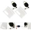 2 pcs Clear Cards Thoort Badge Protector con carabinatore a scomparsa