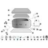 Tappo tappo plastica nero set 4 per Coleman P6575 per spa gonfiabile