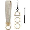 Portachiavi 17CM con Polso e Cordino - Metallo per Chiavi Uso On-the-Go
