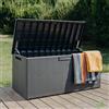 BAULE CASSAPANCA EFF. RATTAN CONTENITORE MULTIUSO RESINA 123X54XH56 CM ANTRACITE