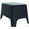 TAVOLINO TAVOLO CONTENITORE ESTERNO RESINA PETRA ANTRACITE 59x39x36 CM GIARDINO