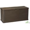 BAULE MULTIUSO WOODY'S TORTORA INALTERABILE RESINA CONTENITORE 117x45xH56 280LT