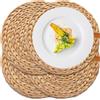 Tel Charme Set di 4 tovagliette in giacinto d'acqua, 30 cm, realizzate a mano, in