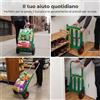 Carrello Pieghevole con Ruote Portatutto e Manico Telescopico, Carrellino Spesa
