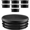 EMFA Tappo alettato tondo 60 mm Nero 8 pezzi - Tappi a lamelle rotondi 60mm per