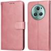 Custodia in Pelle Classic Calf For Honor Magic5 Pro - Oro Rosa Flip Cover