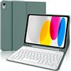 Iveoppe Cover Tastiera per iPad A16 11 Generazione/10 Generation (11/10.9 pollici, 2025/